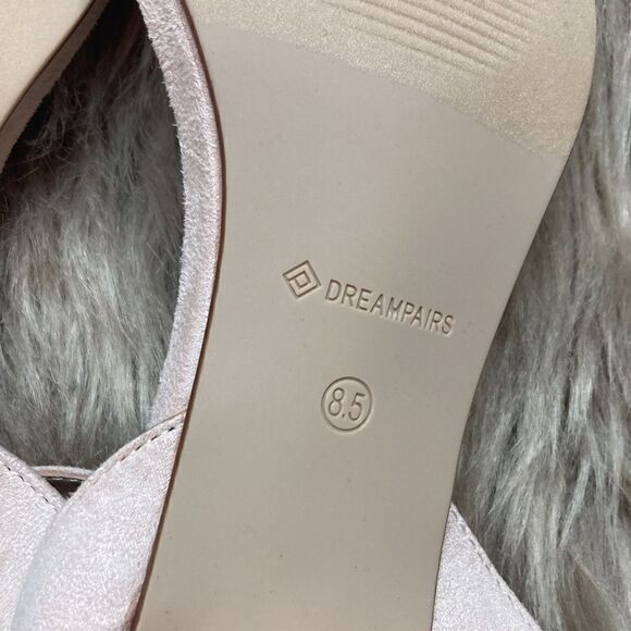 DREAM PAIRS Carnival Leather Suede Ankle Strap Low Block Chunky Heel Sandal Pump - Picture 8 of 15